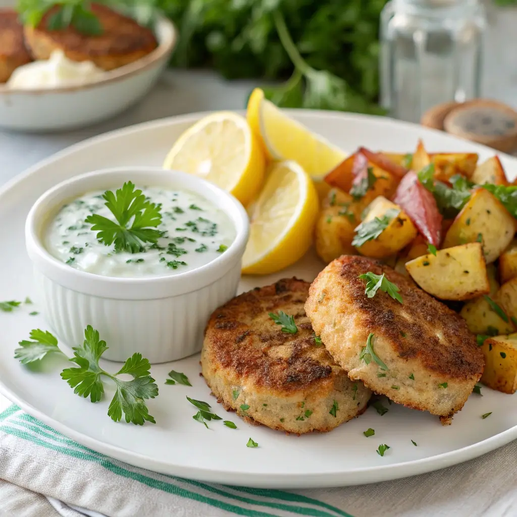 Thunfisch Frikadellen mit Bratkartoffeln,