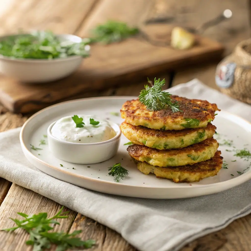 Zucchini-Puffer im Airfryer