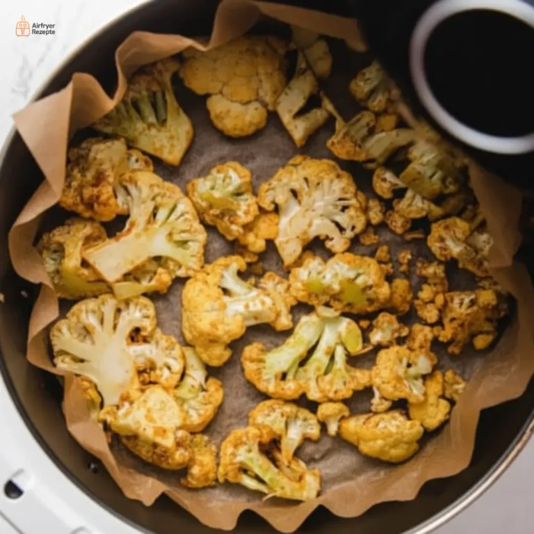 Knuspriger Blumenkohl Airfryer aus der Heißluftfritteuse – das einfache Rezept.
