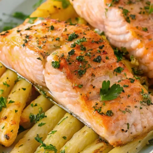 Die Zubereitung von Spargel und Lachs mit Orangensauce im Airfryer Schritt für Schritt.