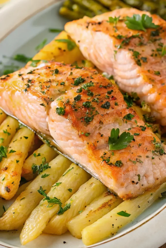 Die Zubereitung von Spargel und Lachs mit Orangensauce im Airfryer Schritt für Schritt.