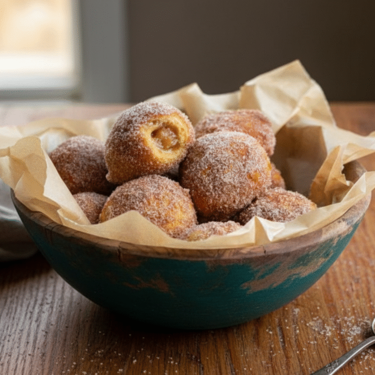 Knusprige Apfelbällchen aus dem Airfryer – das einfache Rezept.