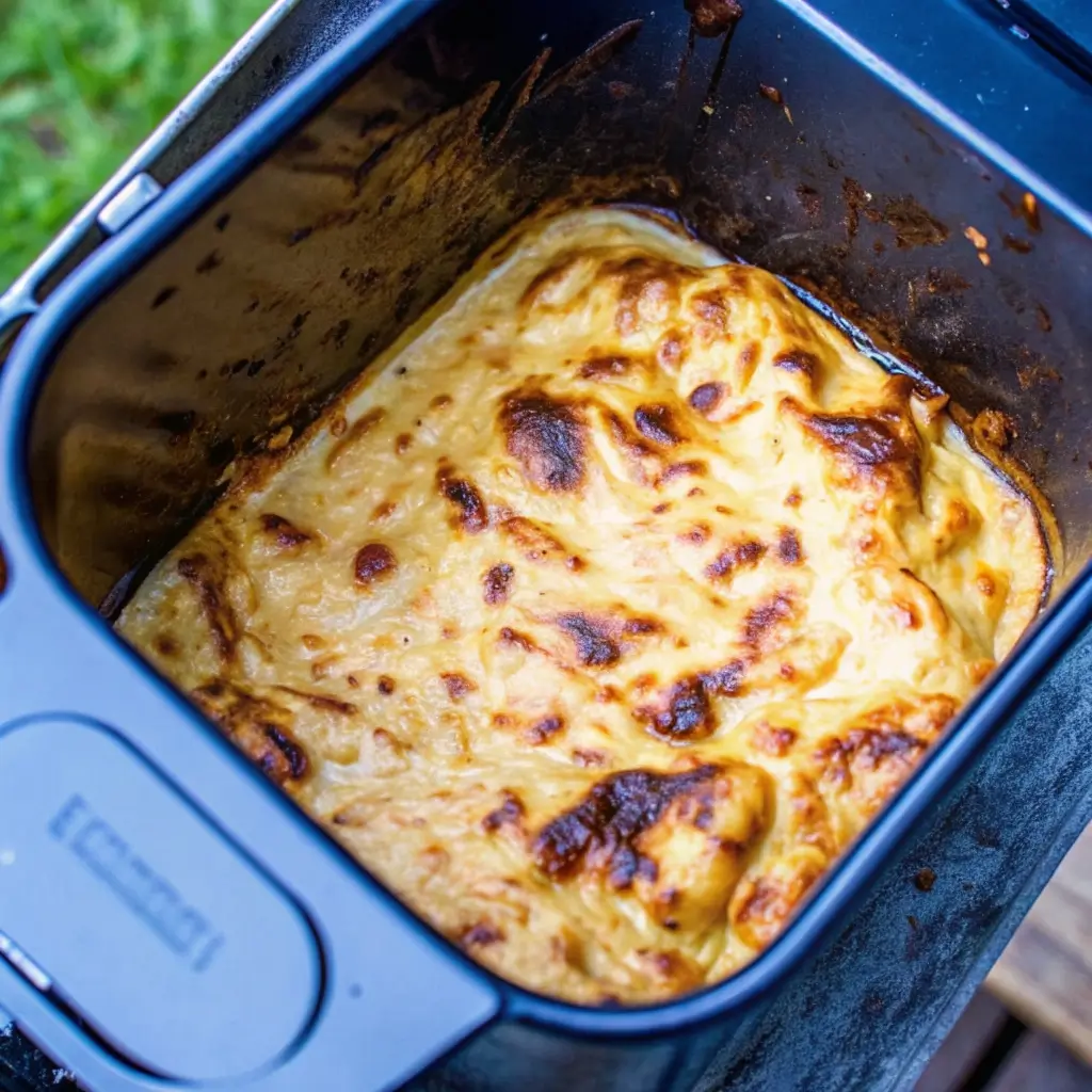 Hähnchengeschnetzeltes garen im Airfryer – cremig, goldbraun & perfekt gegart direkt im Korb.