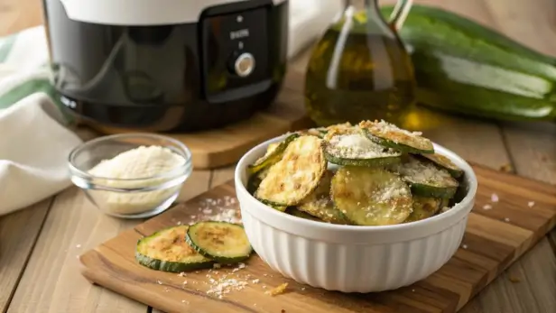 Zucchini Chips Heißluftfritteuse