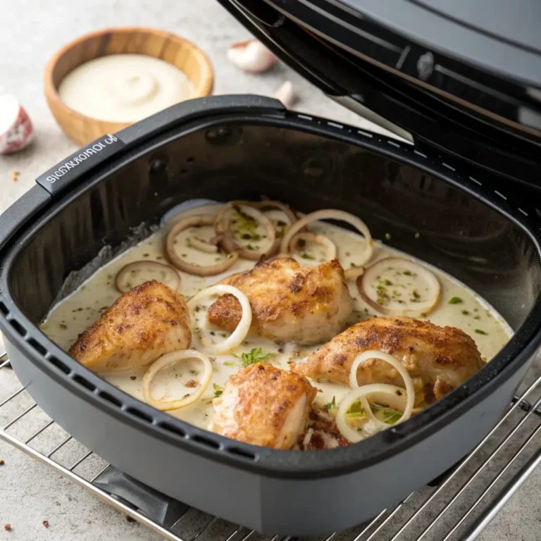Zwiebel-Sahne-Hähnchen im Airfryer